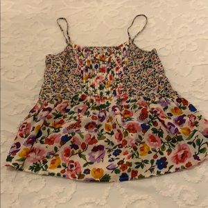 Madewell silk flowy floral tank- Small